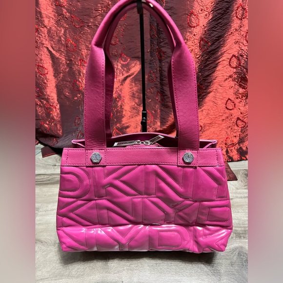 DKNY Pink Patent Leather Shoulder Bag - Picture 7 of 10